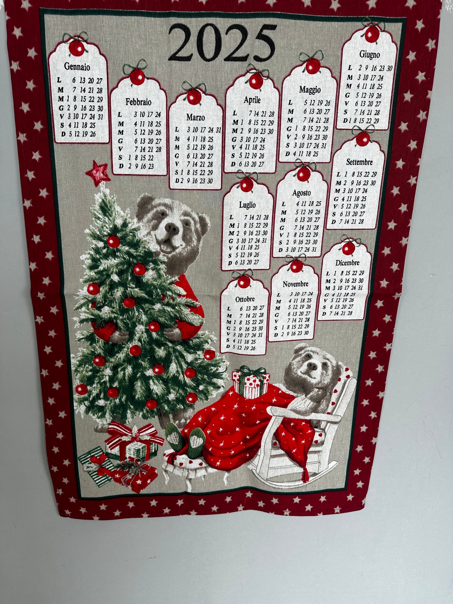 Strofinaccio con calendario