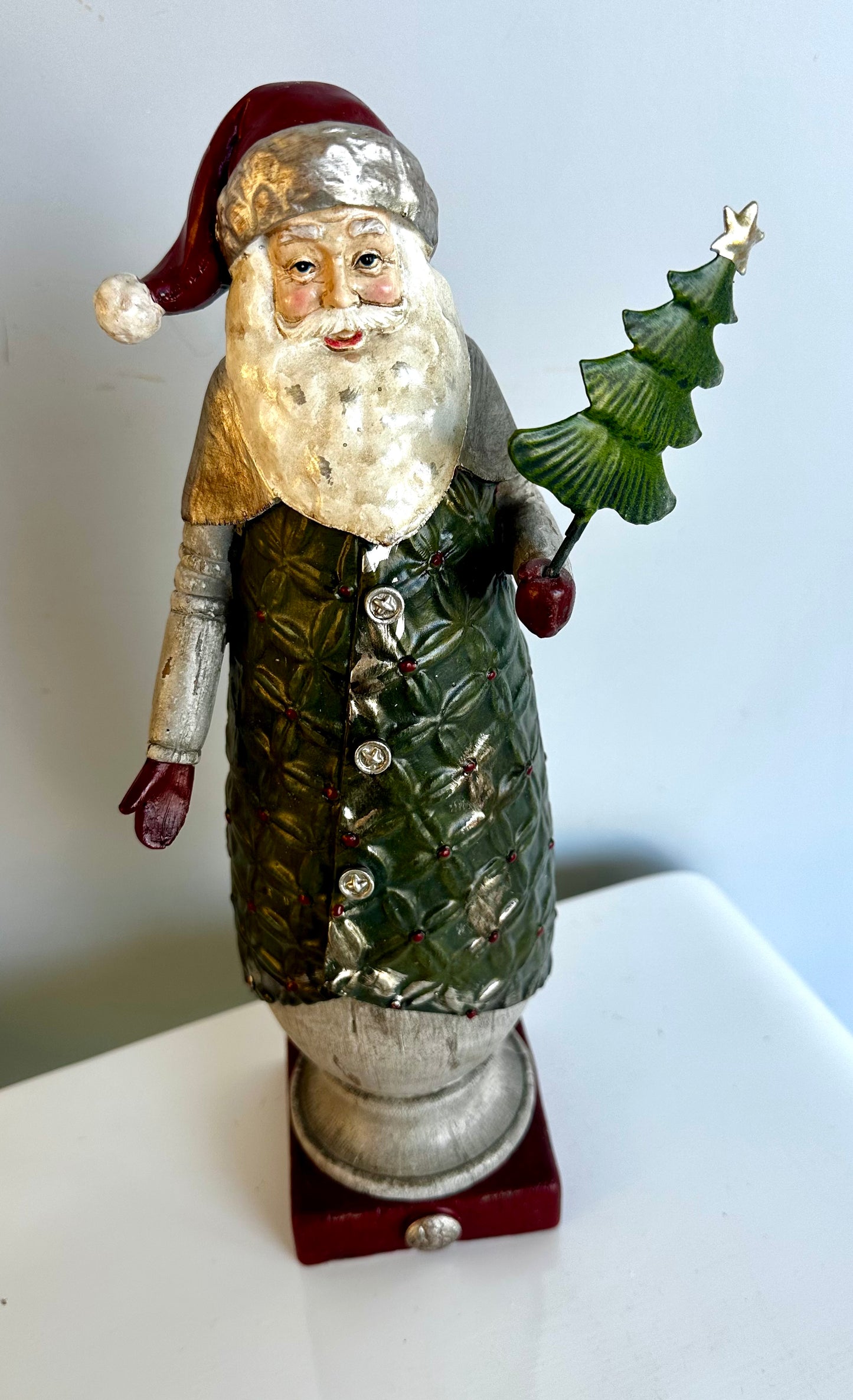 Babbo Natale in resina e metallo