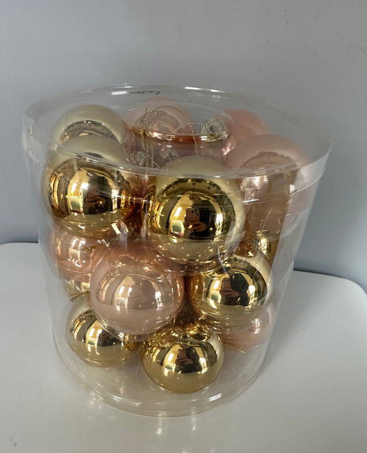 Tubolare palline oro e rosa