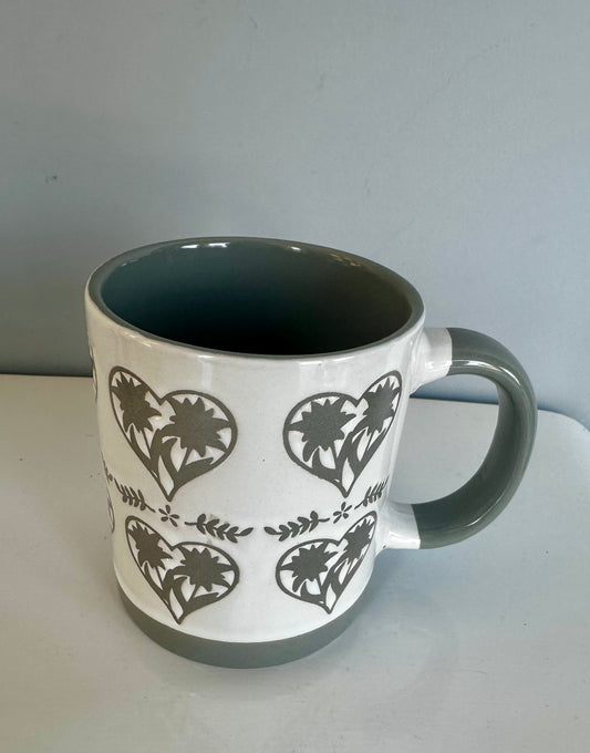 Mug bianca con stelle alpine