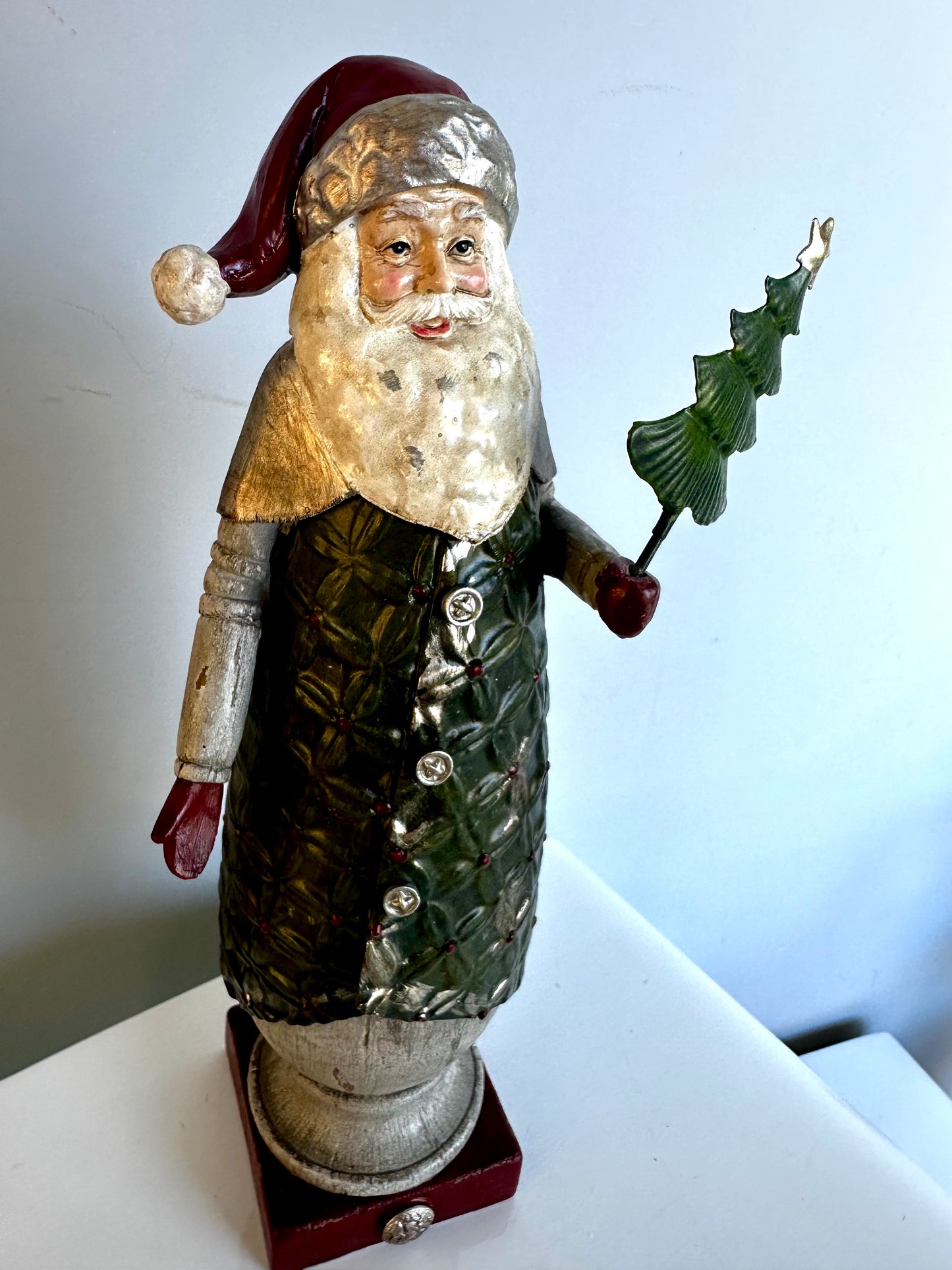 Babbo Natale in resina e metallo